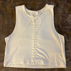 ANTHROPOLOGIE Daily Practice Lace-Up Tank Top